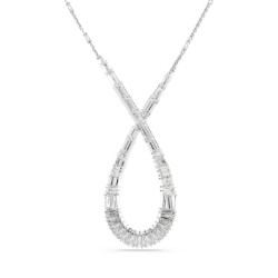 Collier femme swarovski Hyperbola métal argenté avec cristaux