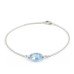 Bracelet femme pierre bleu