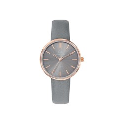 Montre Go femme bracelet cuir gris