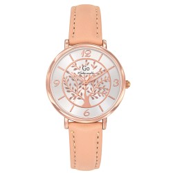 Montre Go femme bracelet cuir beige