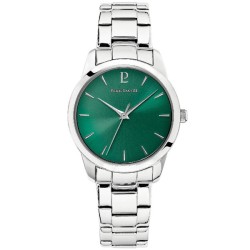 Montre Femme Pierre Lannier acier argenté fond vert