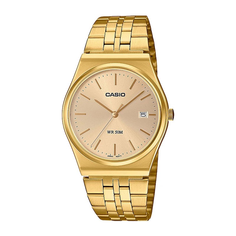 Montre analogique Casio bracelet acier doré