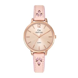 Montre Go Femme Bracelet Cuir Rose