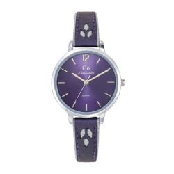 Montre Go femme bracelet cuir violet