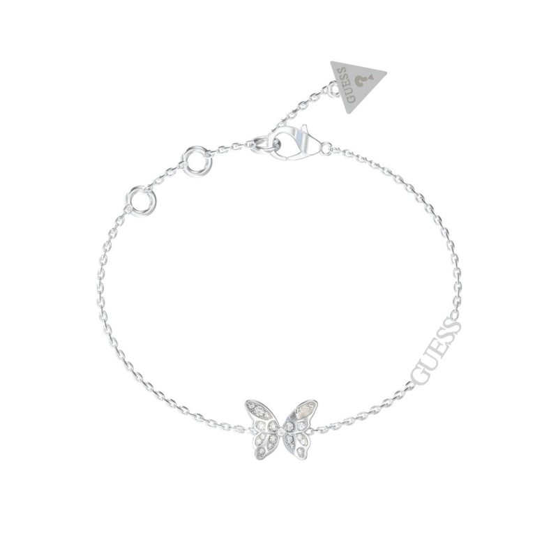 Bracelet Guess collection Chrysalis papillon acier argenté