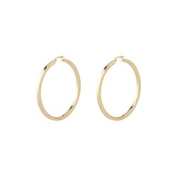 Boucles d'oreilles Guess femme Hoops I did it again carrées en plaqué or