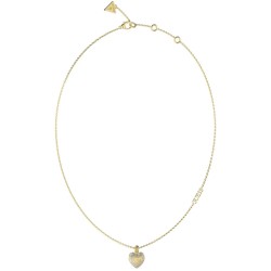 Collier femme Amami Guess cœur en acier doré avec oxydes de zirconium