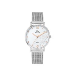 Montre Go femme bracelet Acier argenté milanais