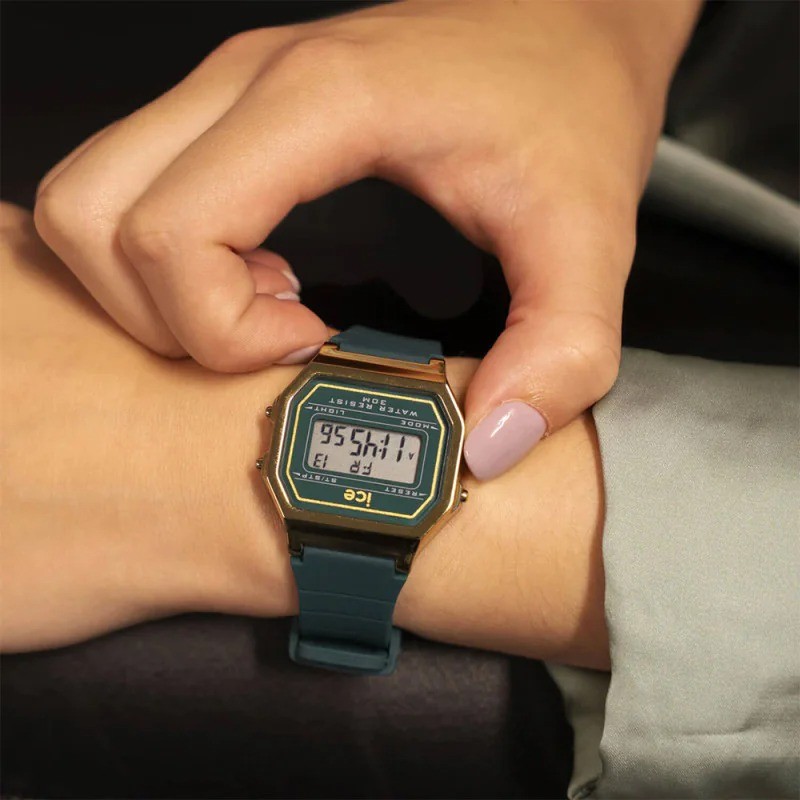 Montre Numérique Ice Watch Collection Ice Digit Retro Bracelet Silicone Vert