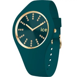 Montre Femme Ice Watch Cosmos Bracelet en silicone vert et index pointillés en strass