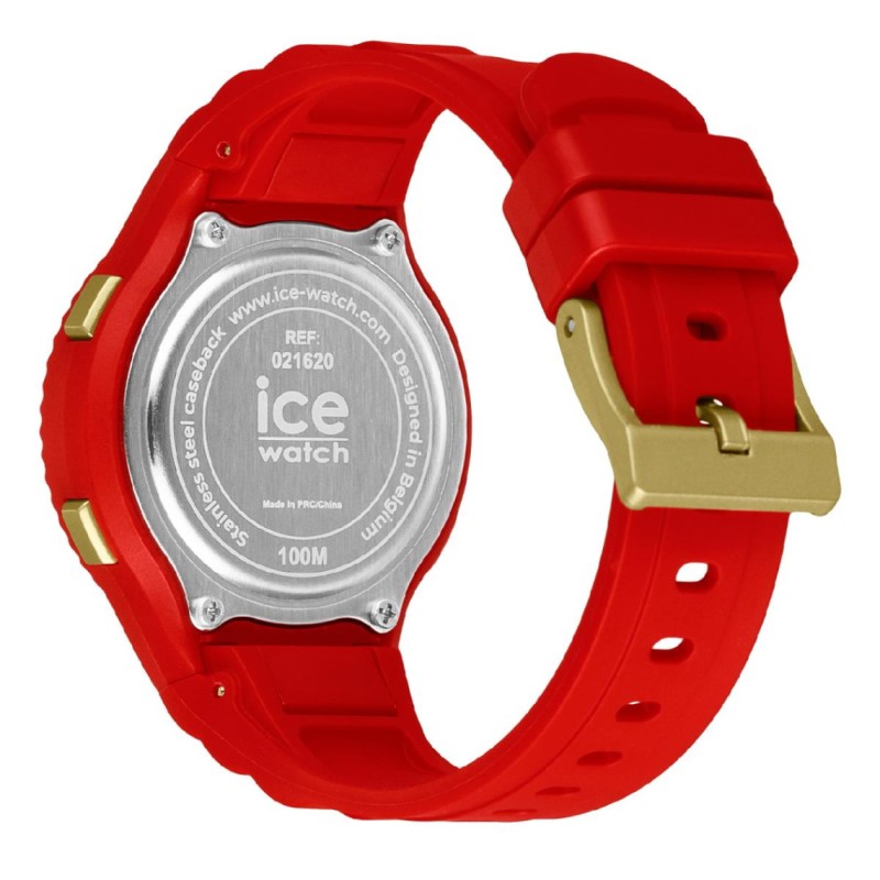 Montre Numérique Ice Watch Collection Ice Digit Bracelet Silicone Rouge