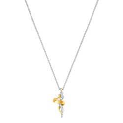 Collier Femme Jourdan - Tango - en Argent avec silhouettes bicolores et zircons