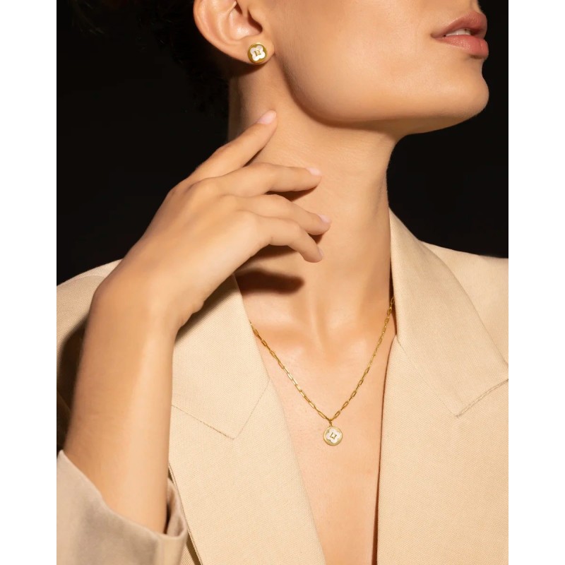 Collier Charles Garnier collection Légende trèfle argent doré