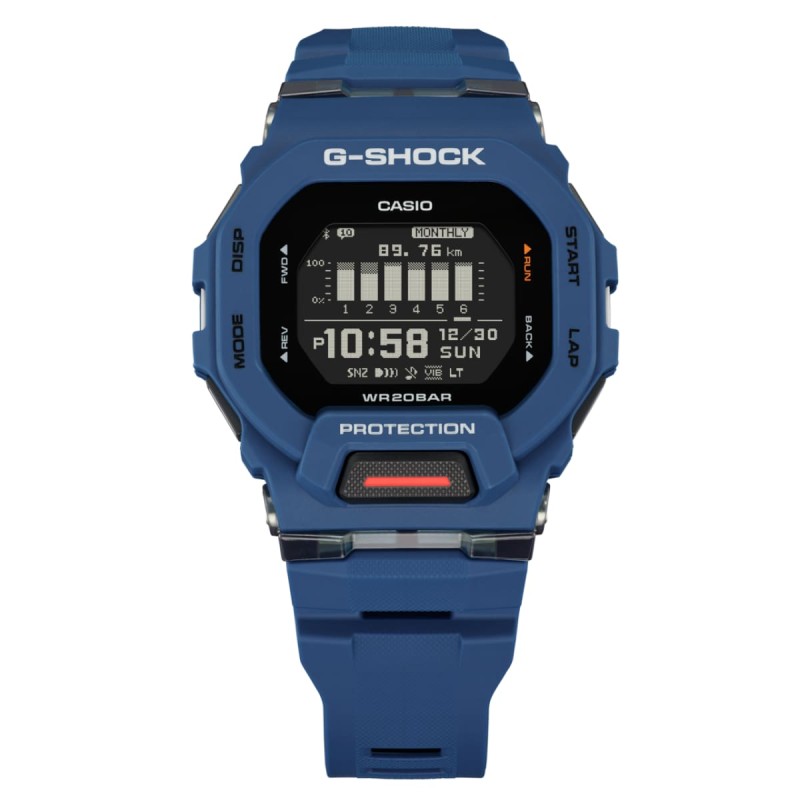 Montre Numérique Casio Collection G-Squad GBD-200-2 Bracelet Résine Bleu