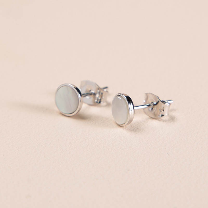 Boucles d'oreilles clous Flowers for Zoé collection Tory argent