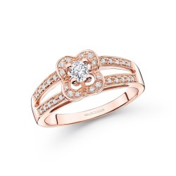 Bague solitaire accompagnée Mauboussin Chance of Love N°1 en or rose et diamant