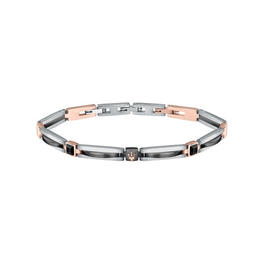 Maserati Jewels Bracelet Homme Acier Céramique PVD 22 Cm - JM420ATI01
