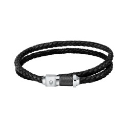 Bracelet Maserati Homme Cuir Noir