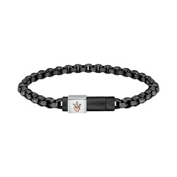 Bracelet Maserati Homme Noir en acier magnétique