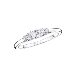 Bague solitaire Un Printemps 1930 N°2 Mauboussin en or blanc et diamants