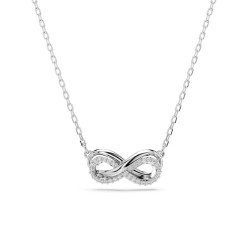 COLLIER FEMME SWAROSVKI HYPERBOLA PAVE METAL ARGENTE SIGNE DE L INFINI