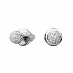 BOUCLES D OREILLES FEMME SWAROSVKI LUNA METAL ARGENTE