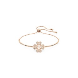 BRACELET FEMME SWAROSVKI IDYLLIA METAL DORE ROSE ET CRISTAUX BICOLORES