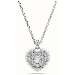 COLLIER FEMME SWAROVSKI HYPERBOLA HEART METAL ARGENTE CRISTAUX BLANCS