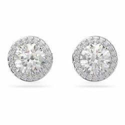 BOUCLES D OREILLES FEMME SWAROVSKI CONSTELLA METAL ARGENTE CRISTAUX BLANCS