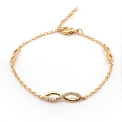 Bracelet femme carador en plaqué or avec oxydes de zirconium motif infini