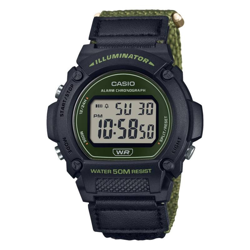 Montre digitale Casio bracelet résine Noir