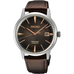 Montre Homme Seiko présage automatique bracelet cuir marron