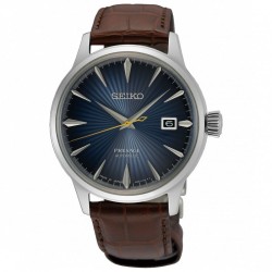 Montre Homme Seiko présage automatique bracelet cuir marron croco