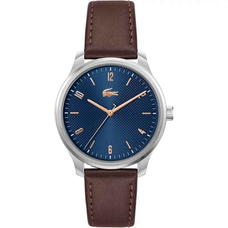 Montre Analogique Lacoste collection Lisbon bracelet cuir marron