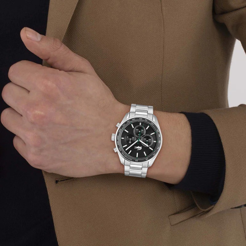 Montre Analogique Lacoste collection Boston bracelet acier argenté
