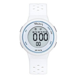 Montre Tekday Junior Silicone Blanc