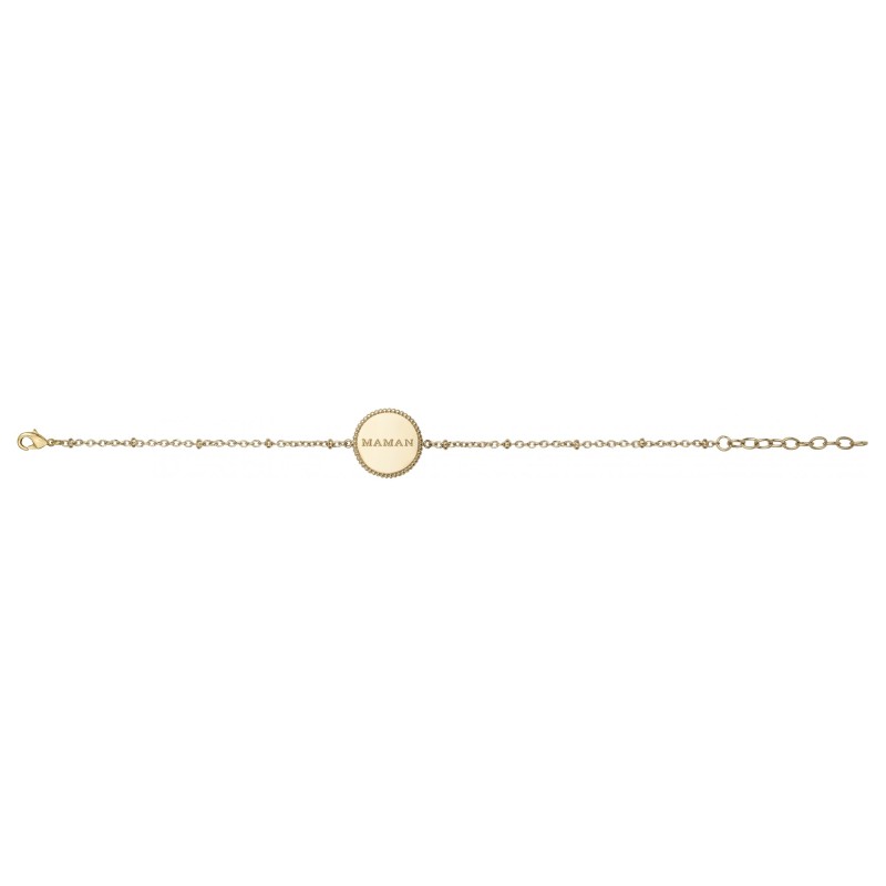 Bracelet Amporelle "MAMAN" acier doré