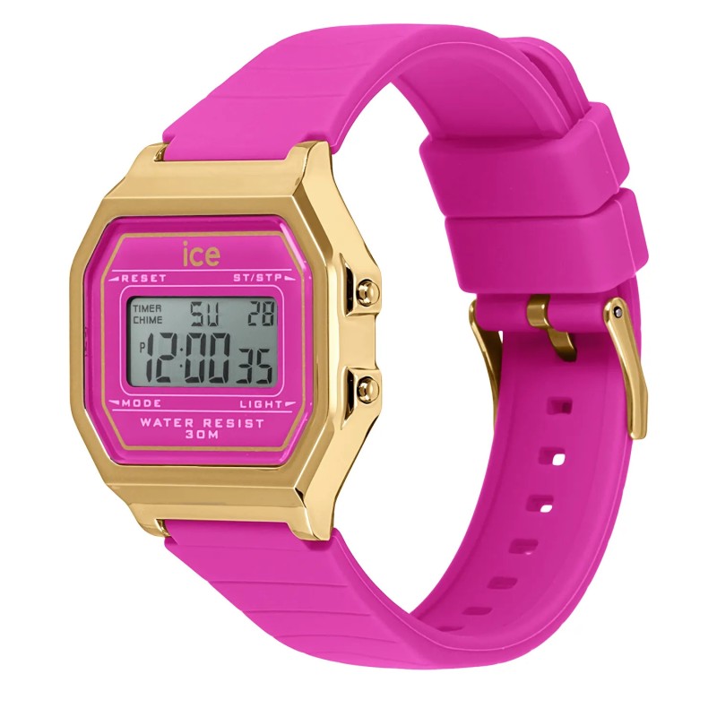 Montre Numérique Ice Watch Collection Ice Digit Retro Bracelet Silicone Rose