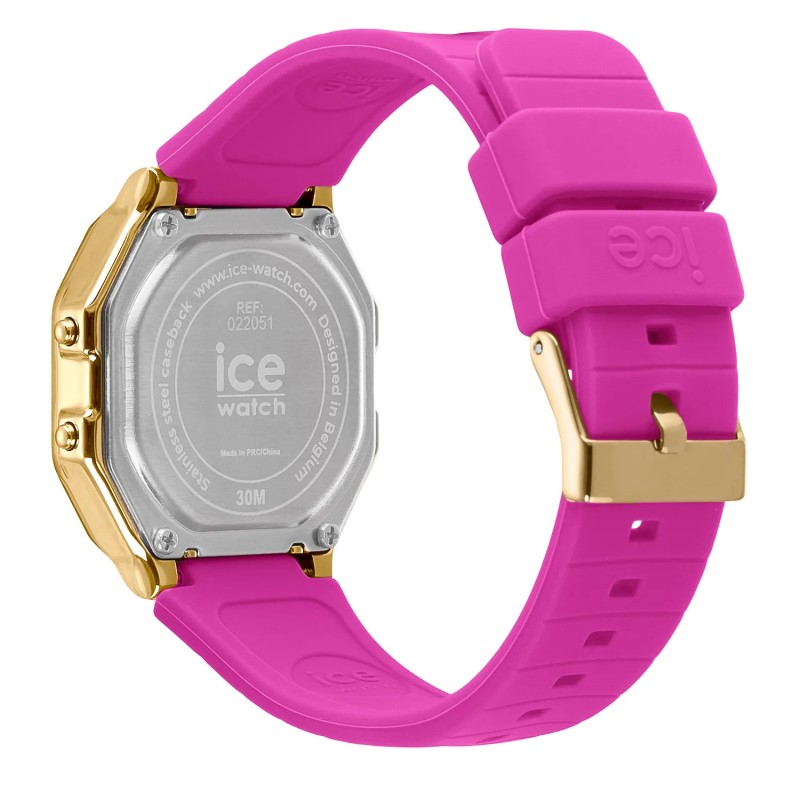 Montre Numérique Ice Watch Collection Ice Digit Retro Bracelet Silicone Rose