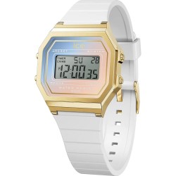 Montre femme Ice Watch Digit retro Bracelet blanc