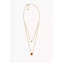 Collier Femme Skagen Multi rangs Collection Sea Glass en acier doré