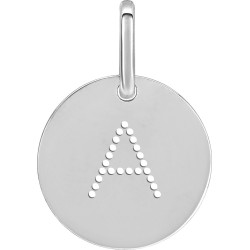 PENDENTIF CARADOR ARGENT LETTE A PERCEE