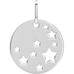 PENDENTIF CARADOR ARGENT ETOILES DECOUPEES