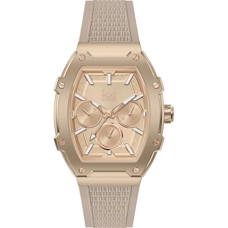 Montre Analogique Ice Watch Collection Ice Boliday Bracelet Silicone Taupe