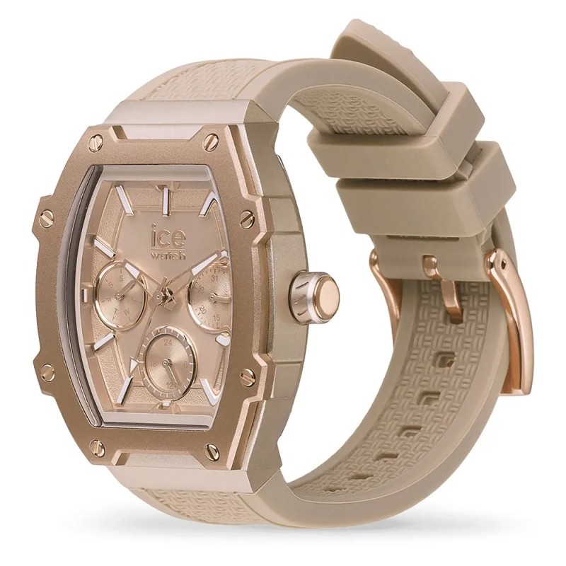 Montre Analogique Ice Watch Collection Ice Boliday Bracelet Silicone Taupe