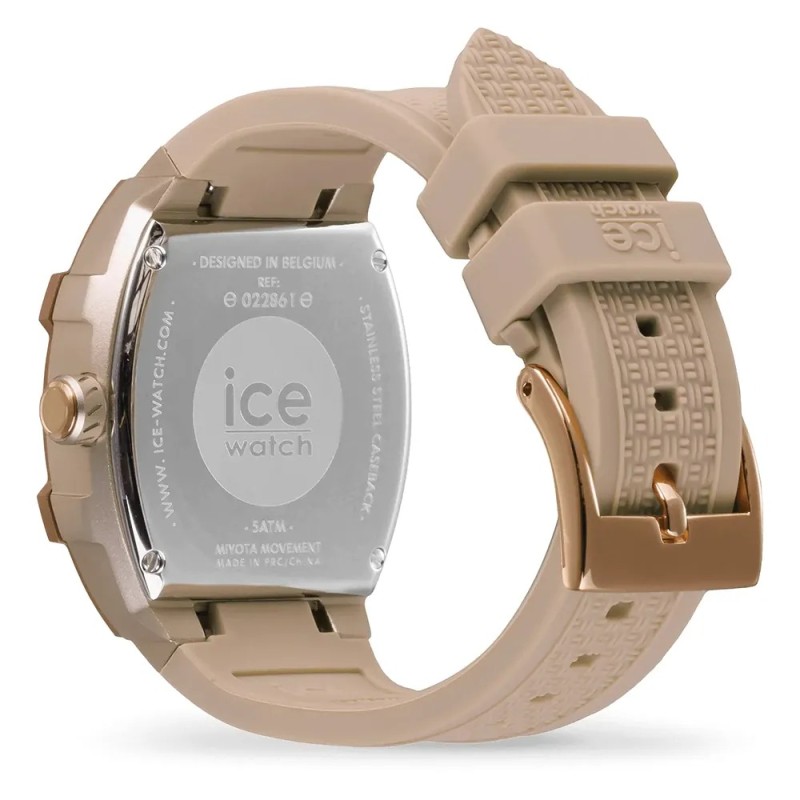 Montre Analogique Ice Watch Collection Ice Boliday Bracelet Silicone Taupe