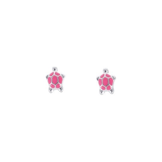 Boucles D'oreilles Papillon Rose Strass Pour Enfant - Argent Sterling 925 - Laimons Kids - 7
