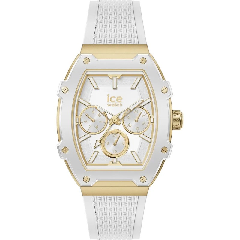 Montre Analogique Ice Watch Collection Ice Boliday Bracelet Silicone Blanc