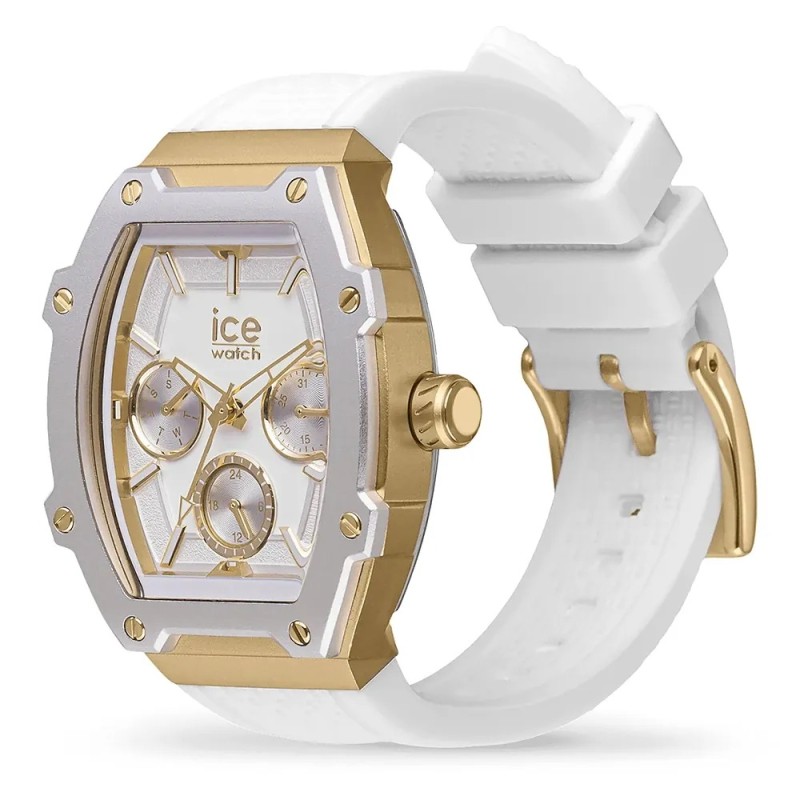 Montre Analogique Ice Watch Collection Ice Boliday Bracelet Silicone Blanc