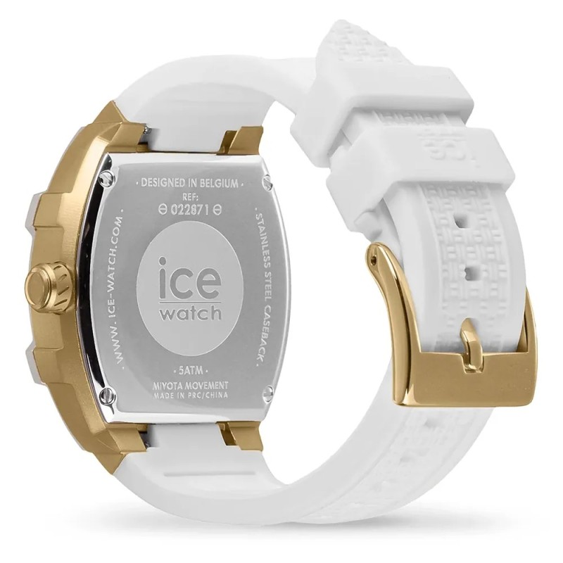 Montre Analogique Ice Watch Collection Ice Boliday Bracelet Silicone Blanc